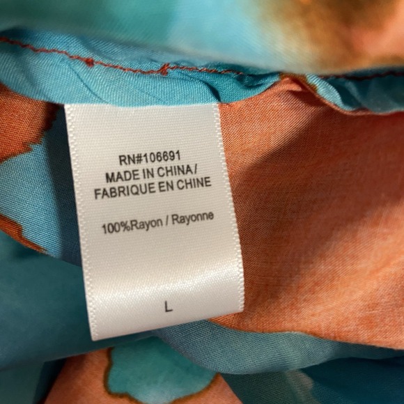 On The Road Red and Teal Crop Top - Picture 2 of 8